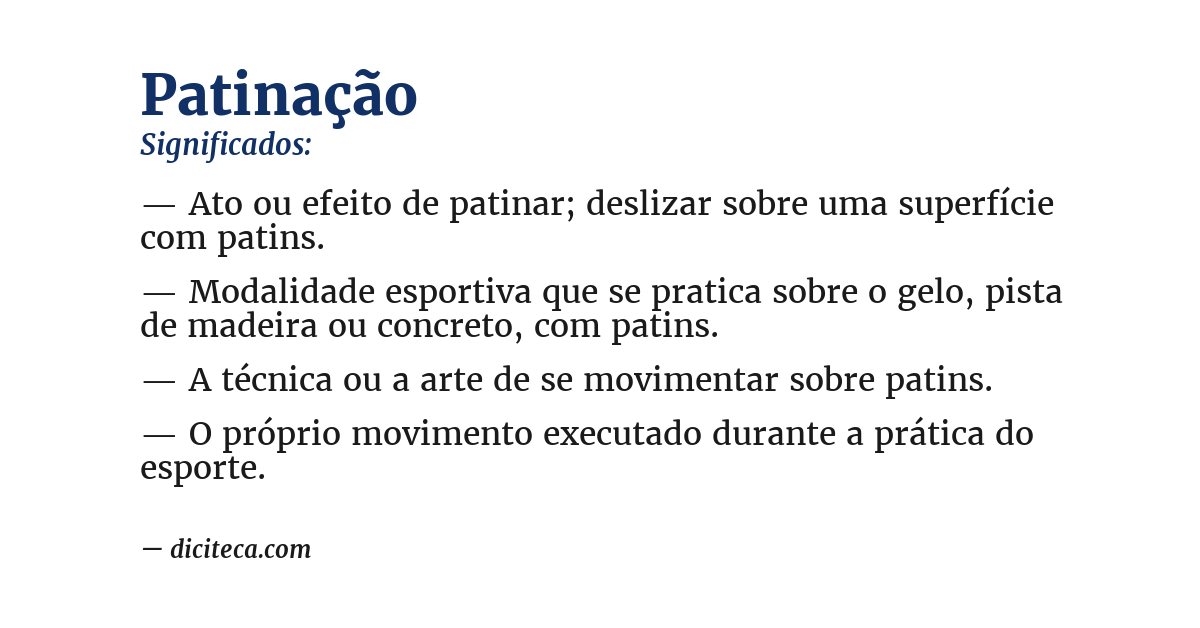 Significado de patinação