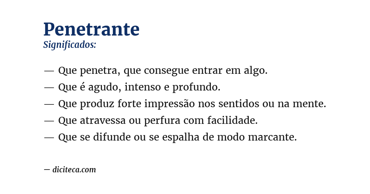 Significado de penetrante