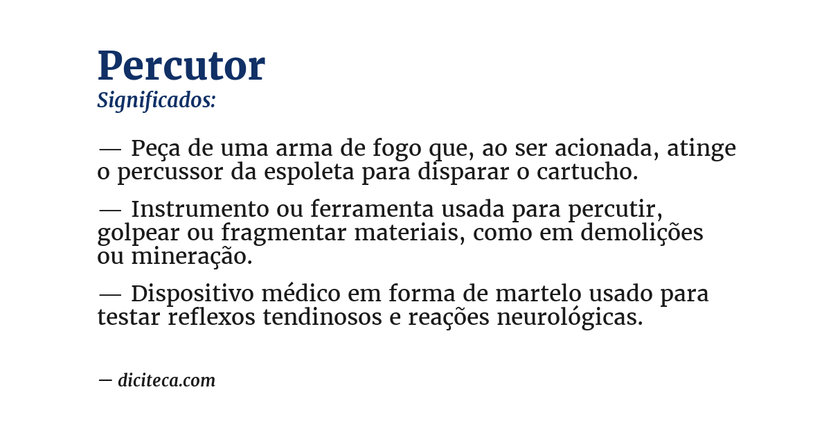 Significado de percutor