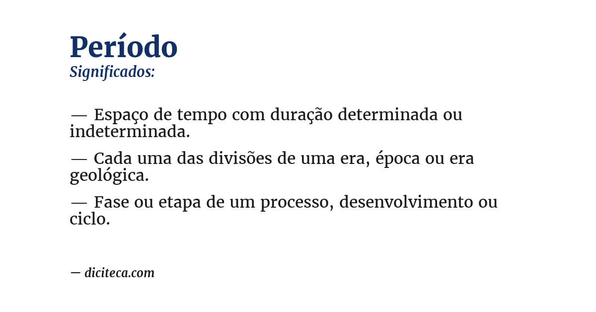 Significado de período