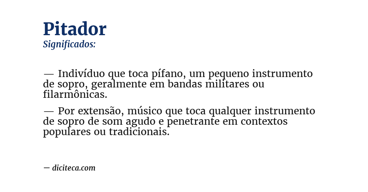 Significado de pitador