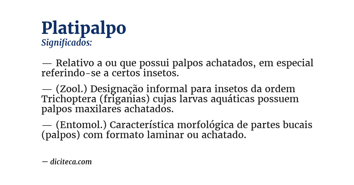 Significado de platipalpo