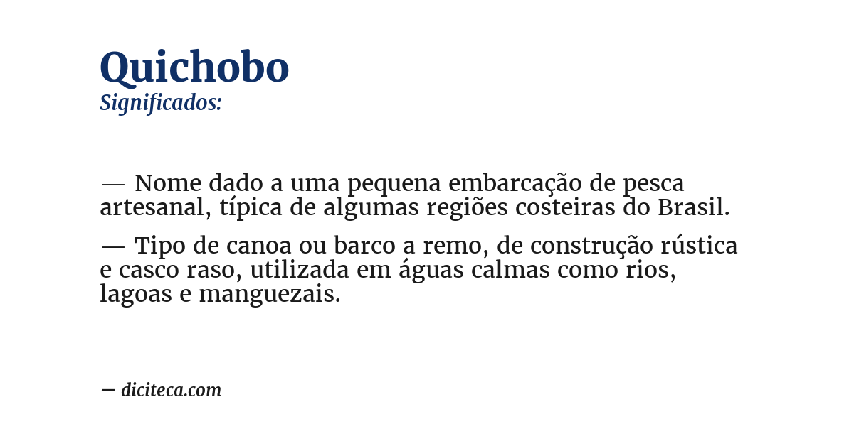 Significado de quichobo