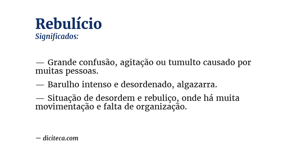 Significado de rebulício