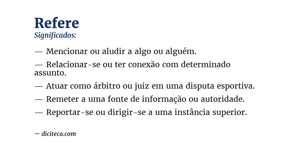 Significado de refere