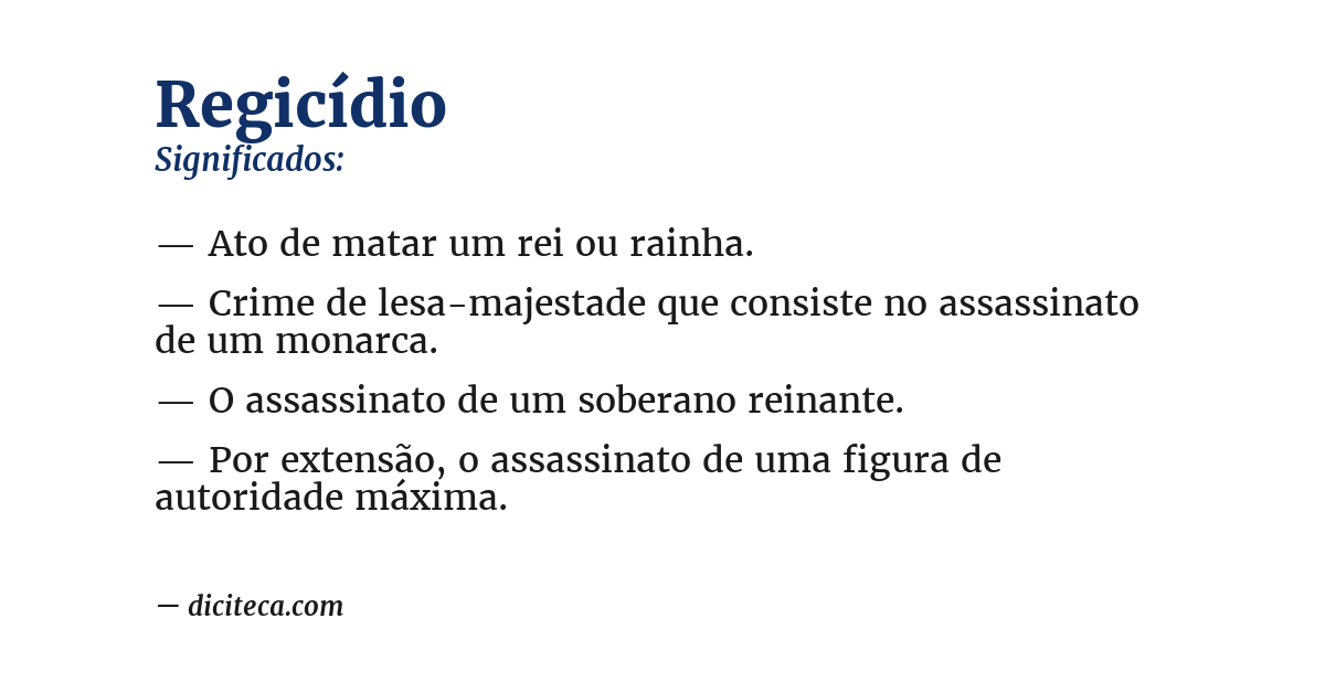 Significado de regicídio