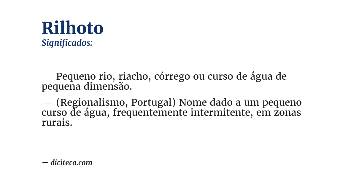 Significado de rilhoto