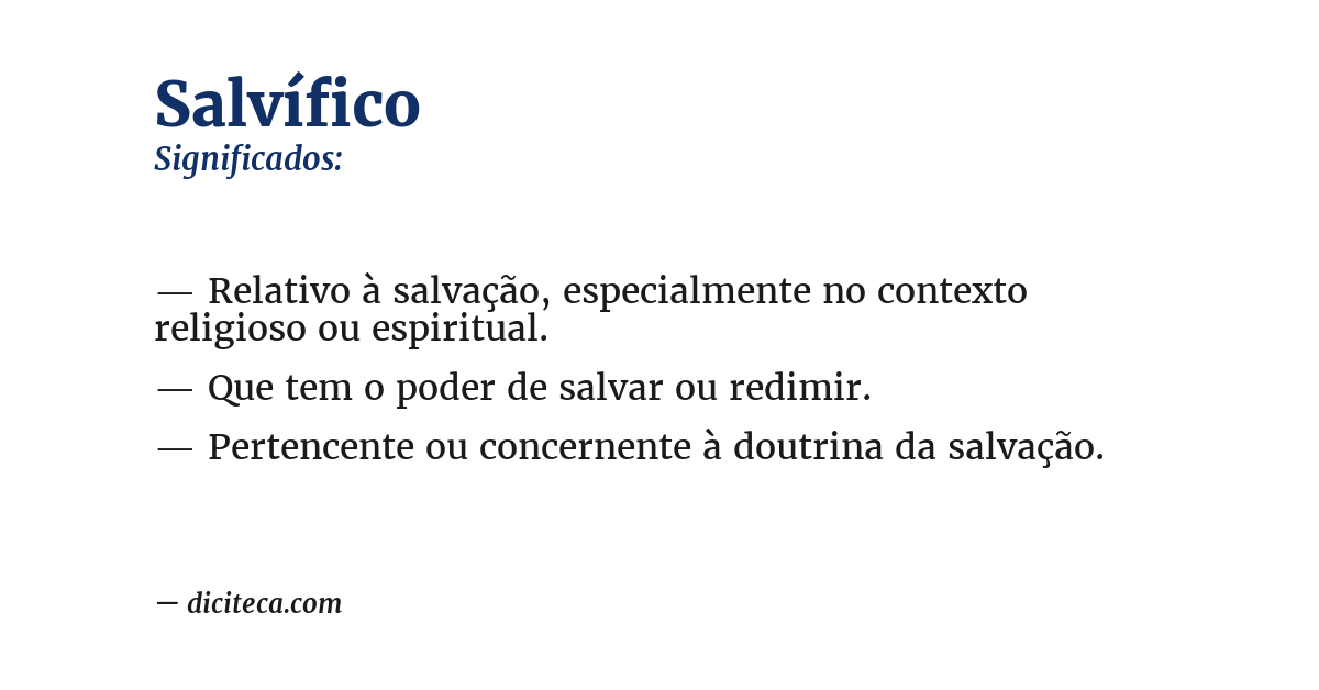Significado de salvífico
