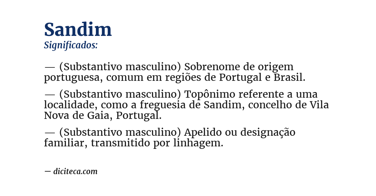 Significado de sandim