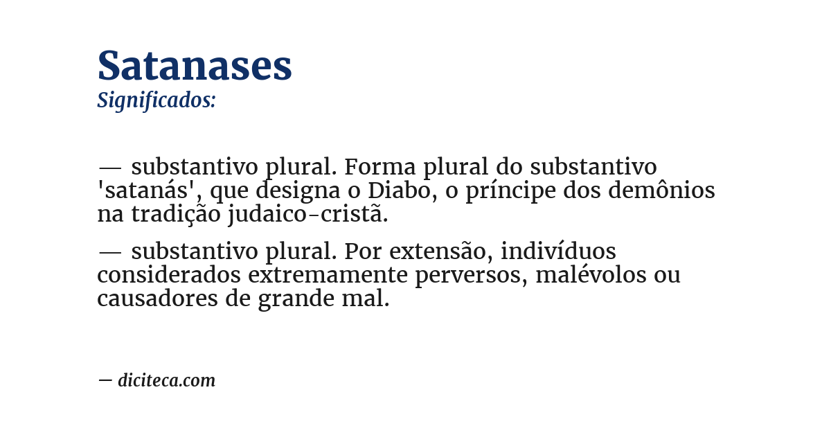 Significado de satanases