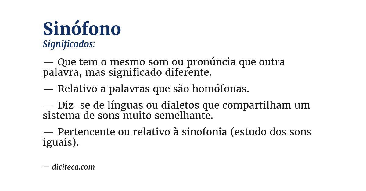 Significado de sinófono