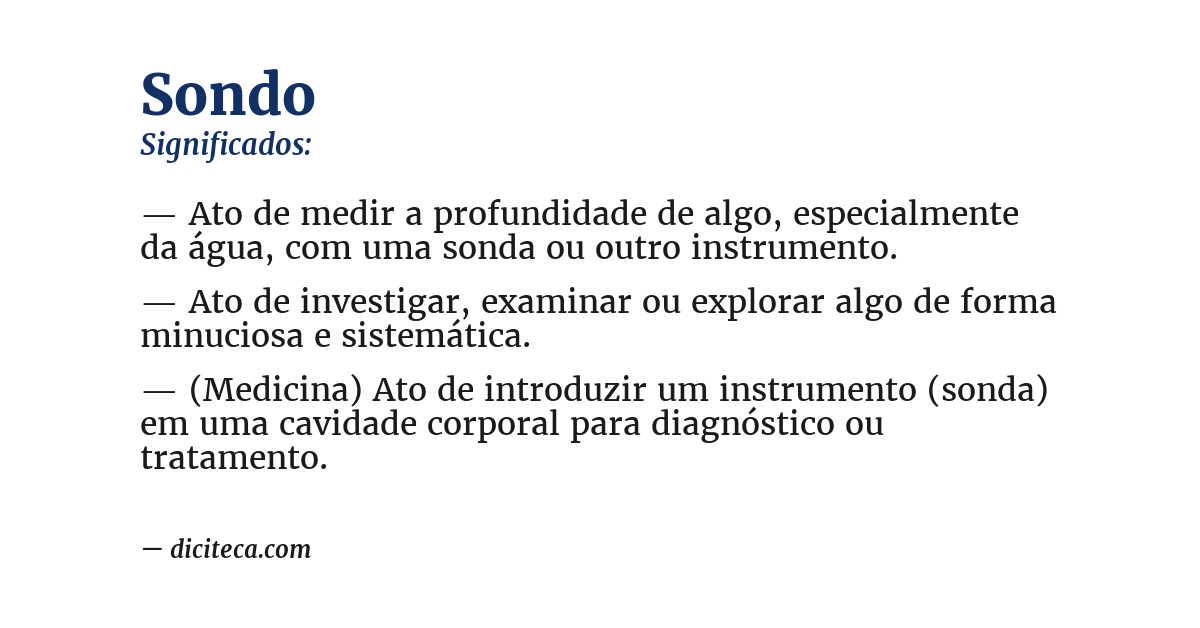 Significado de sondo