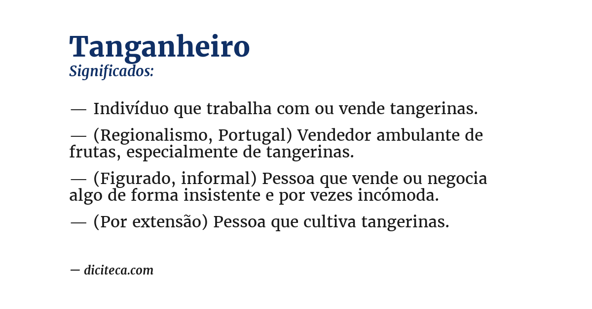 Significado de tanganheiro