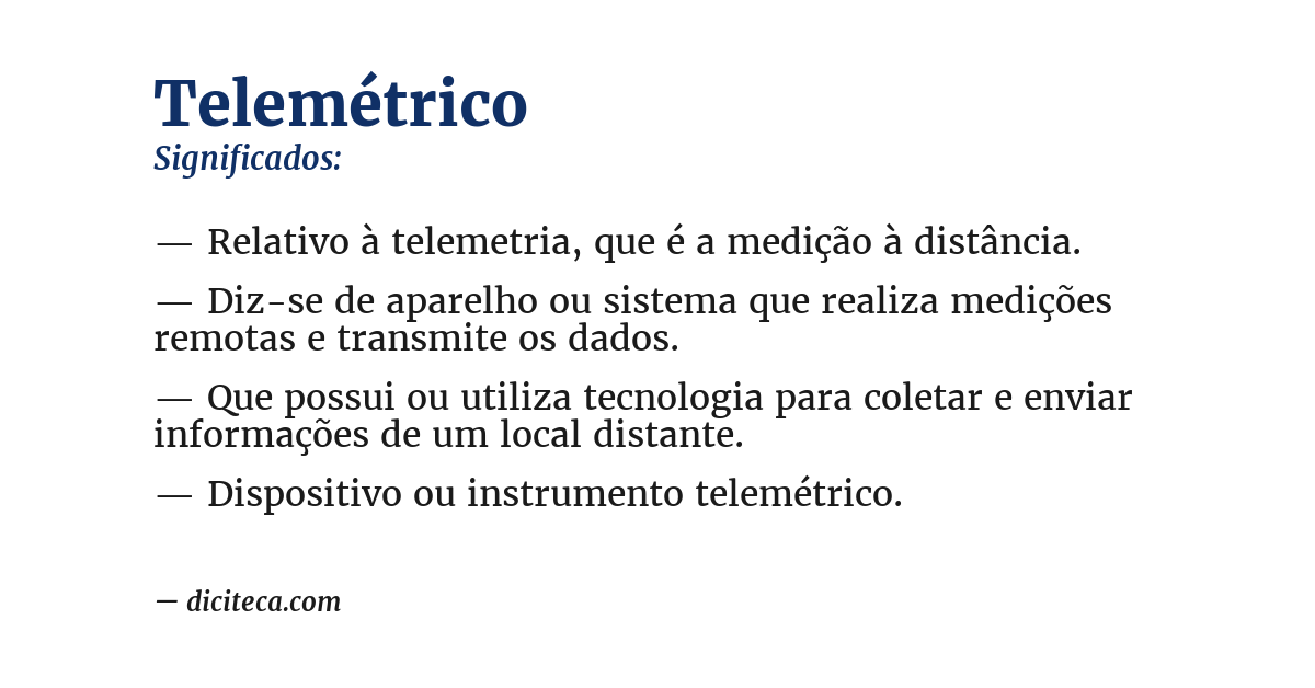 Significado de telemétrico