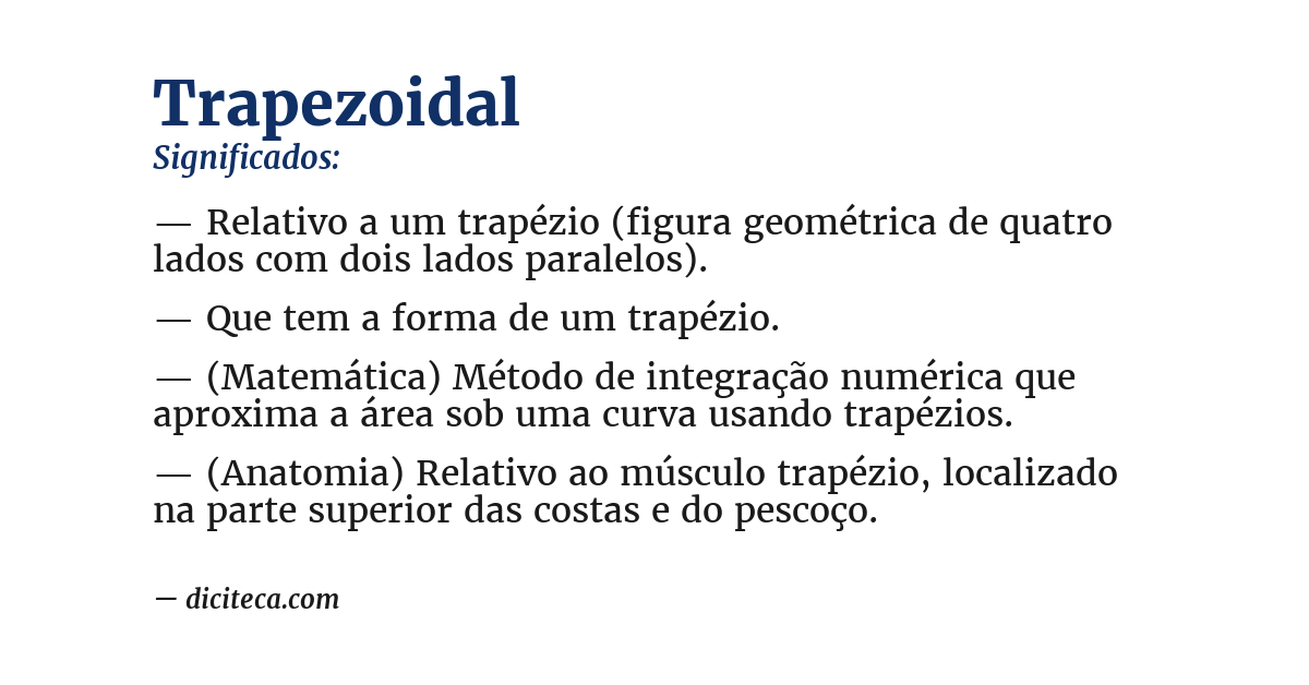 Significado de trapezoidal