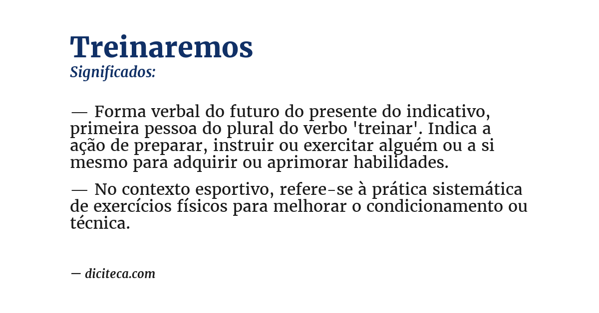 Significado de treinaremos