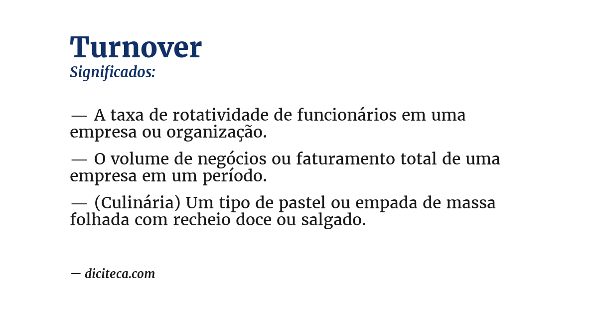Significado de turnover