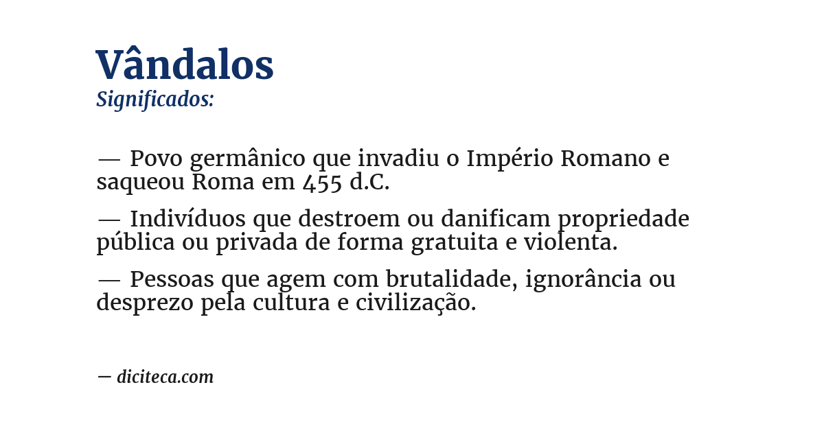 Significado de vândalos