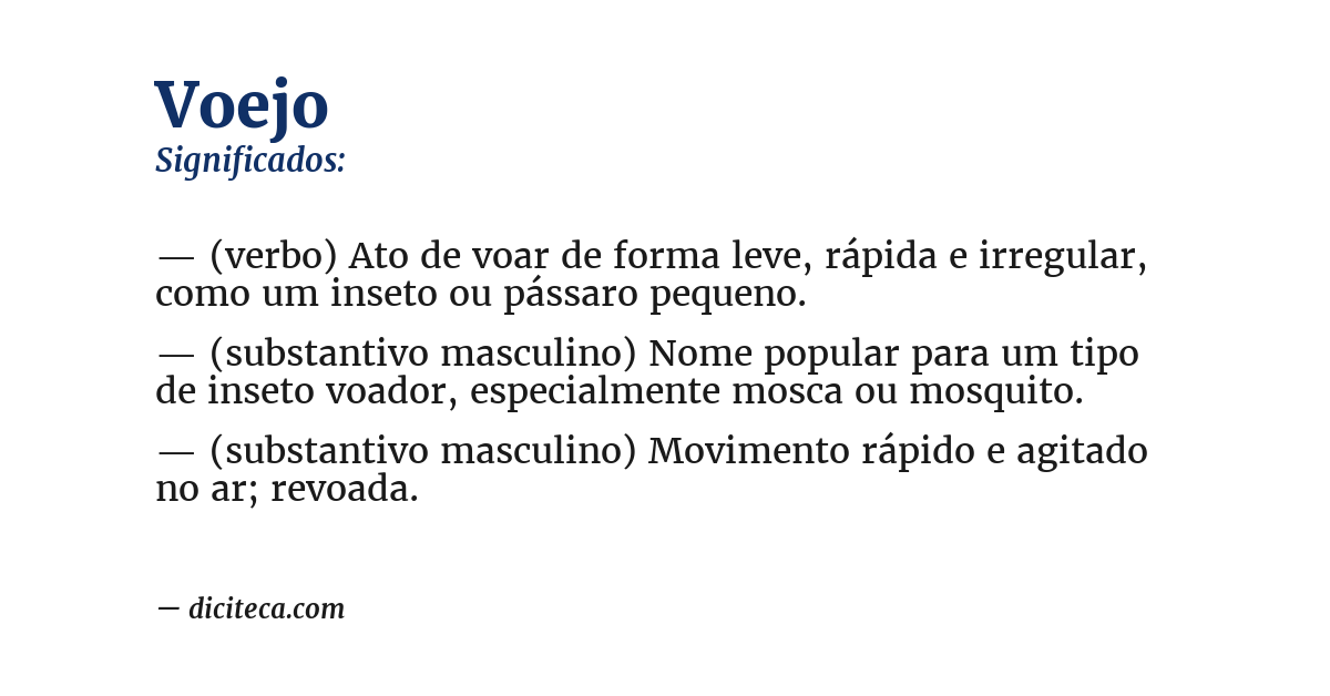 Significado de voejo