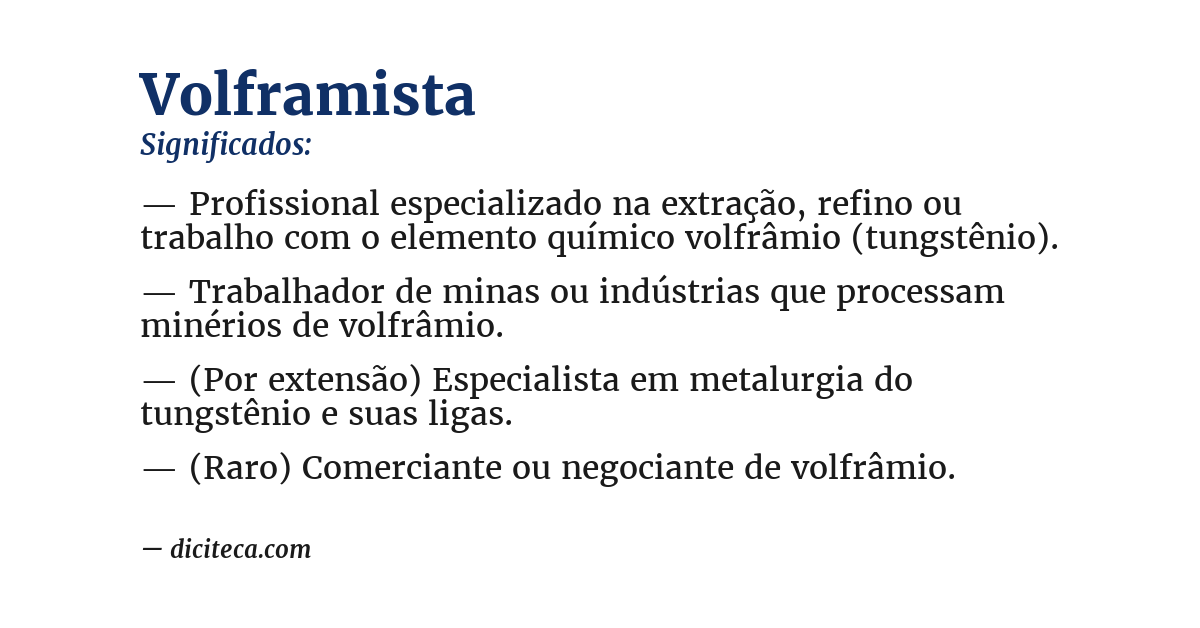 Significado de volframista