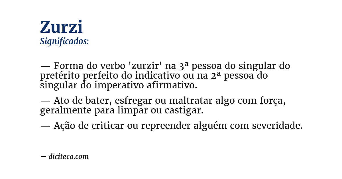 Significado de zurzi