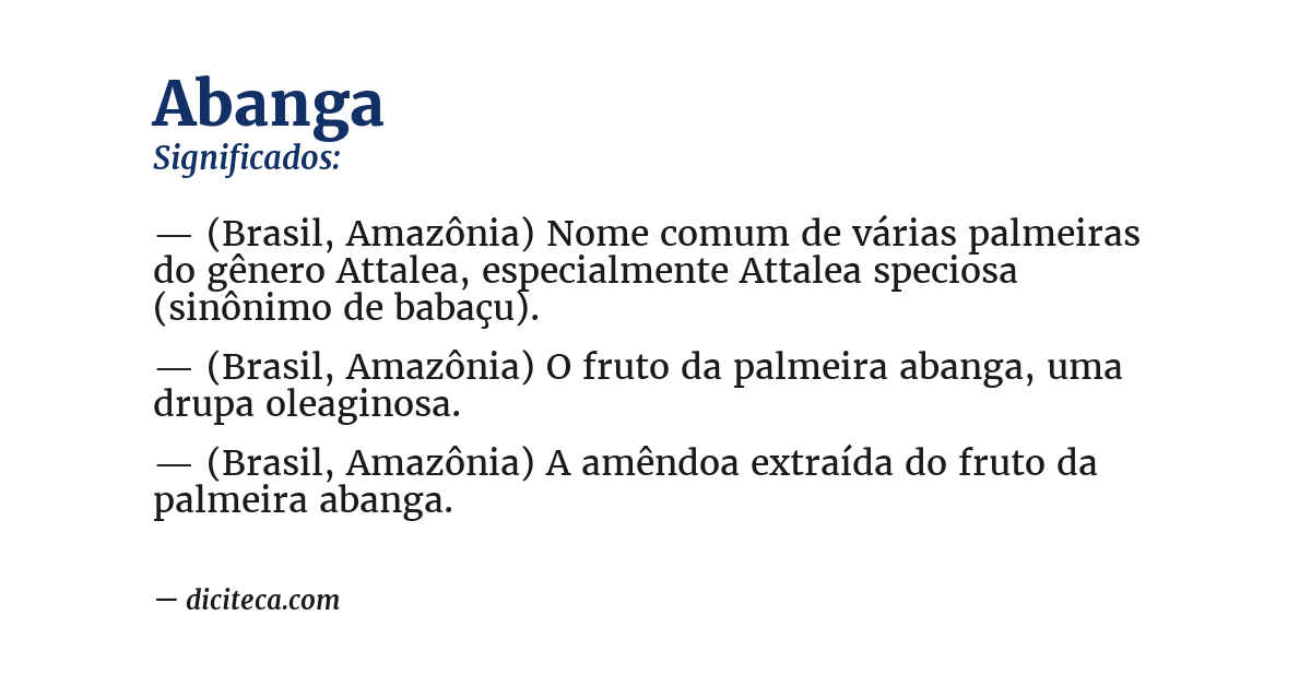 Significado de abanga