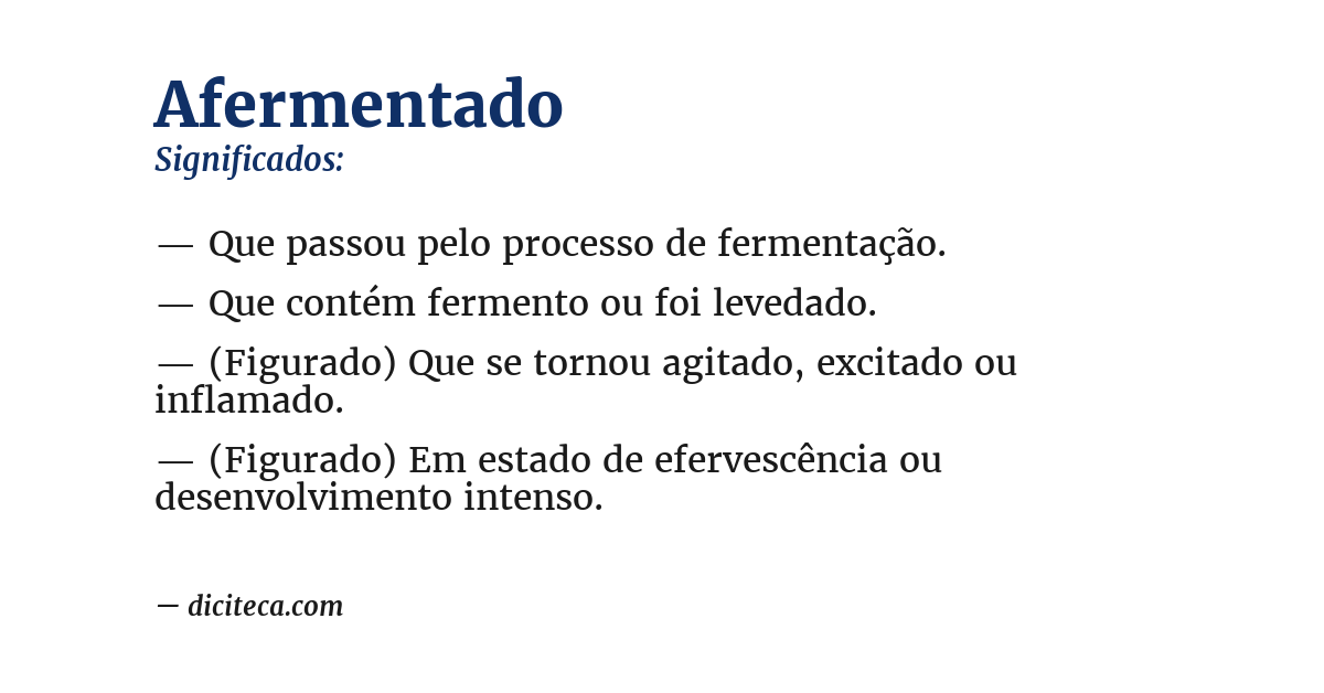 Significado de afermentado