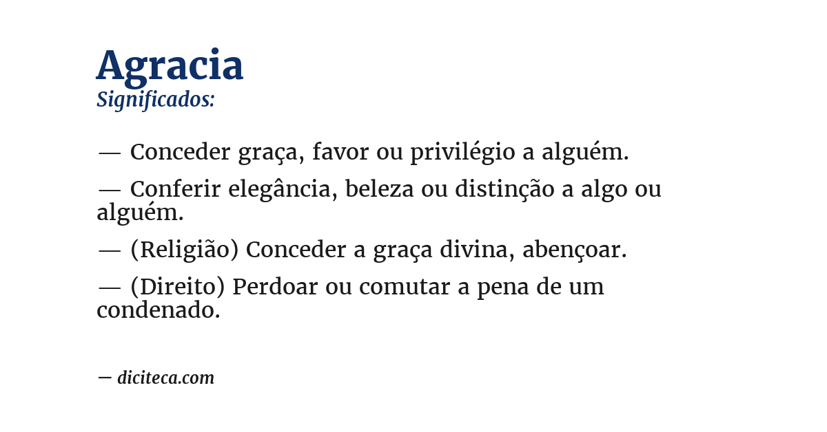 Significado de agracia