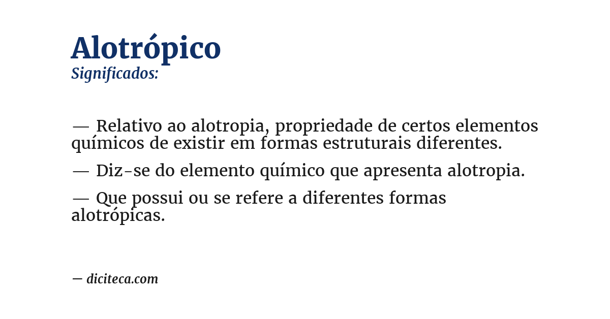 Significado de alotrópico
