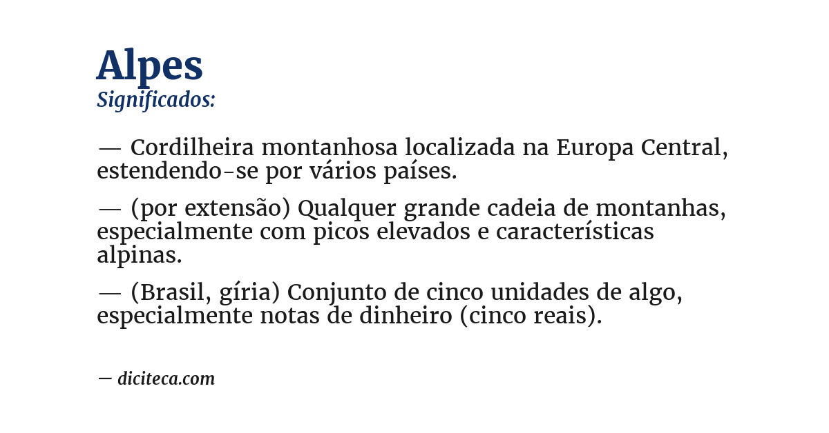 Significado de alpes