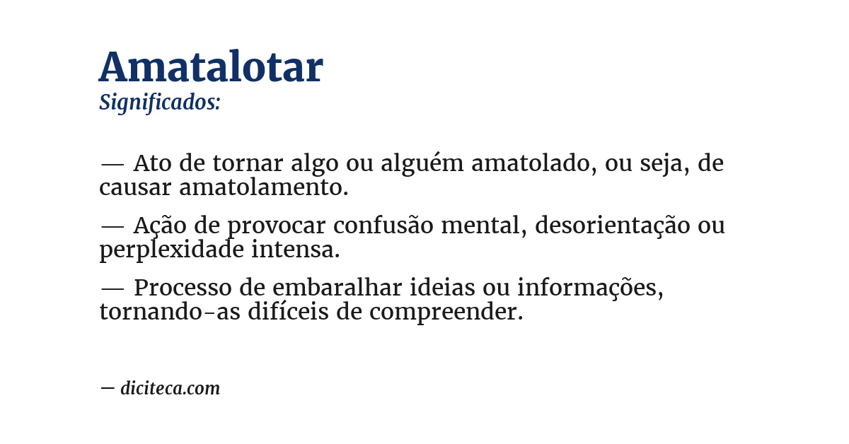 Significado de amatalotar