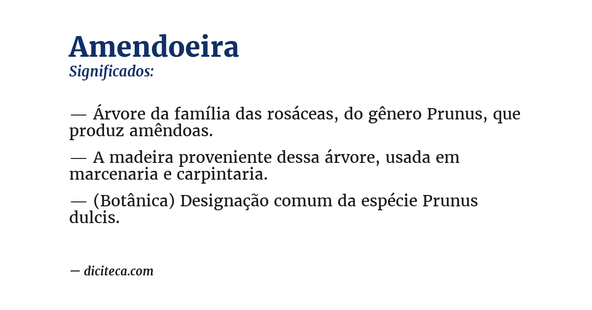 Significado de amendoeira