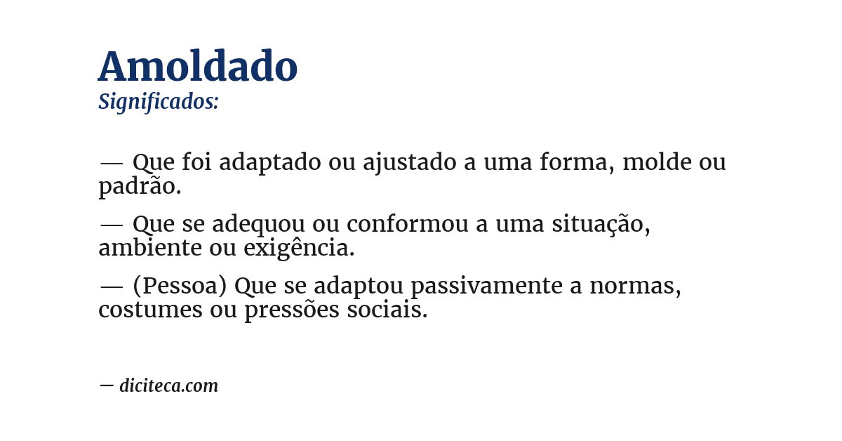 Significado de amoldado