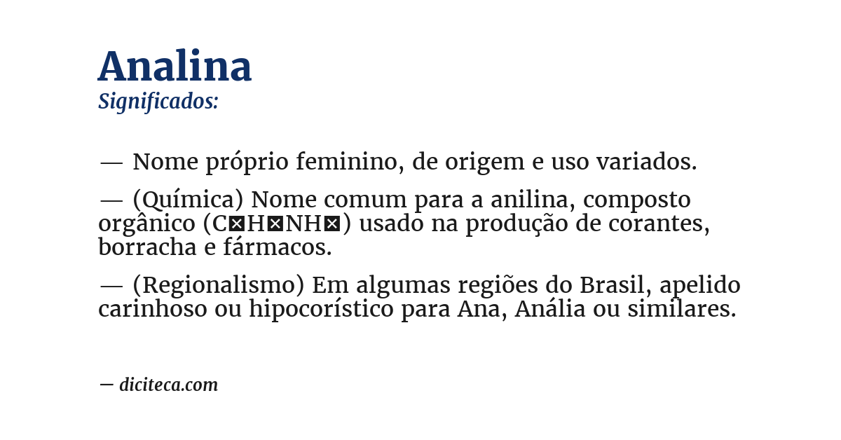 Significado de analina