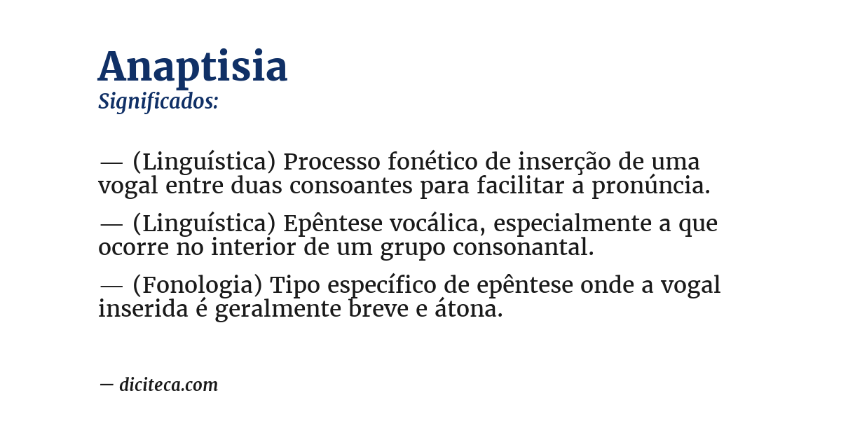Significado de anaptisia