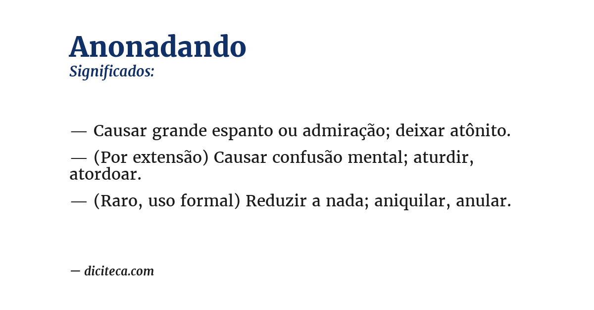 Significado de anonadando