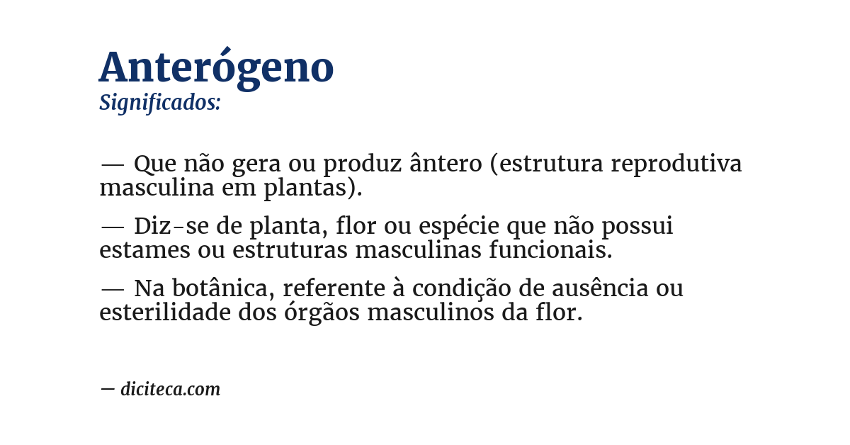Significado de anterógeno