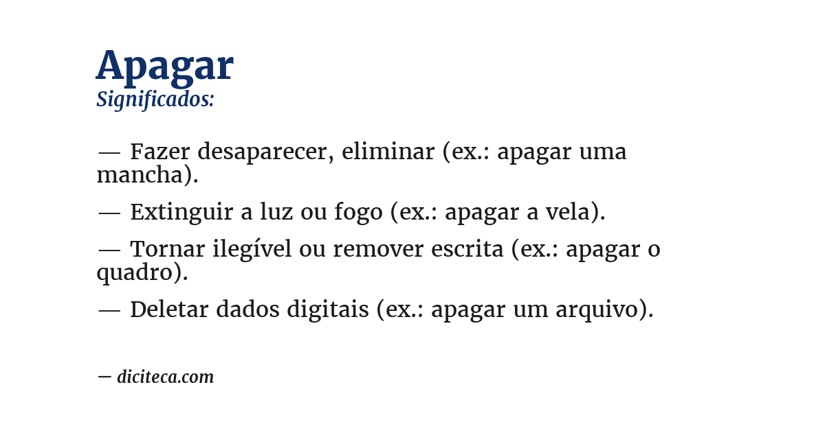Significado de apagar