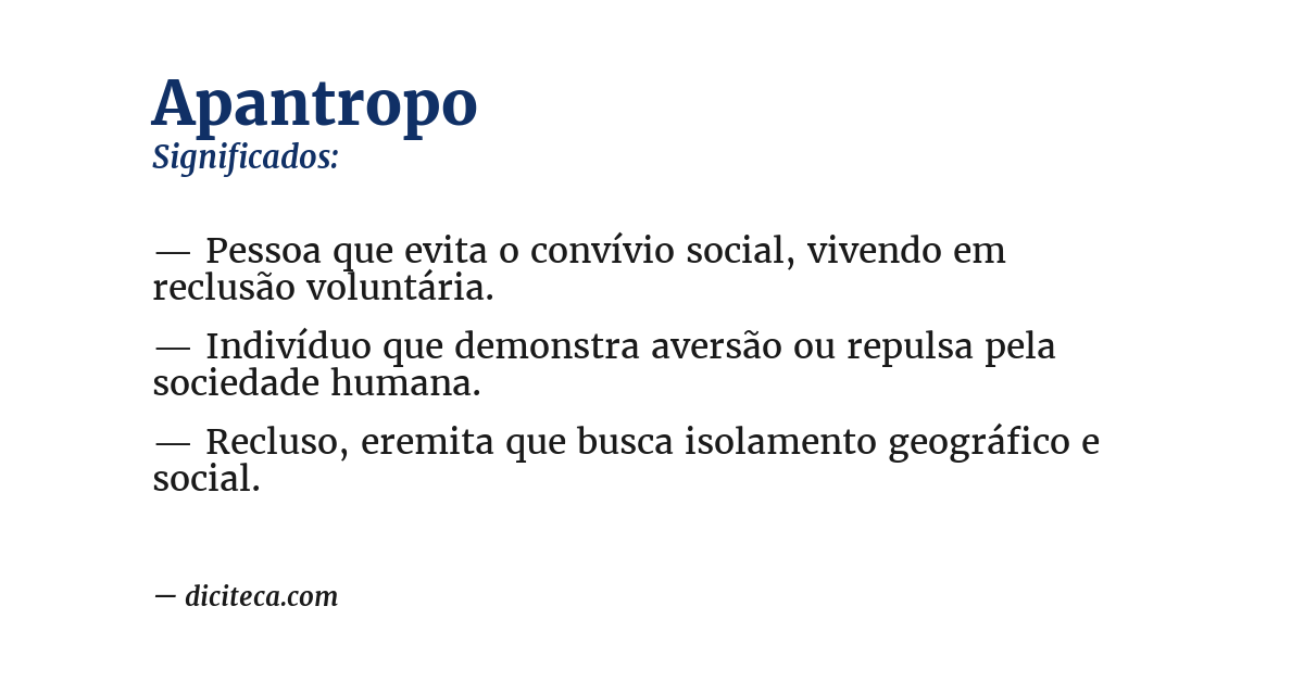 Significado de apantropo