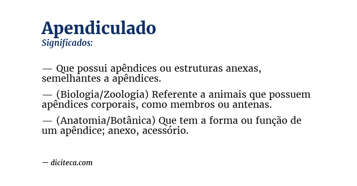 Significado de apendiculado