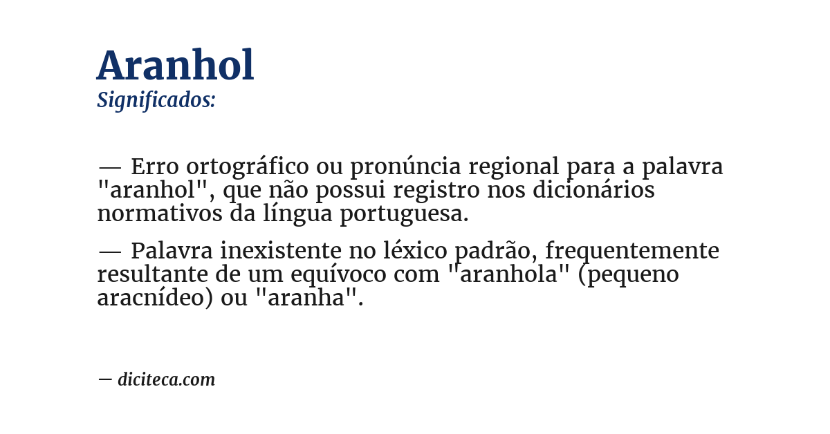Significado de aranhol