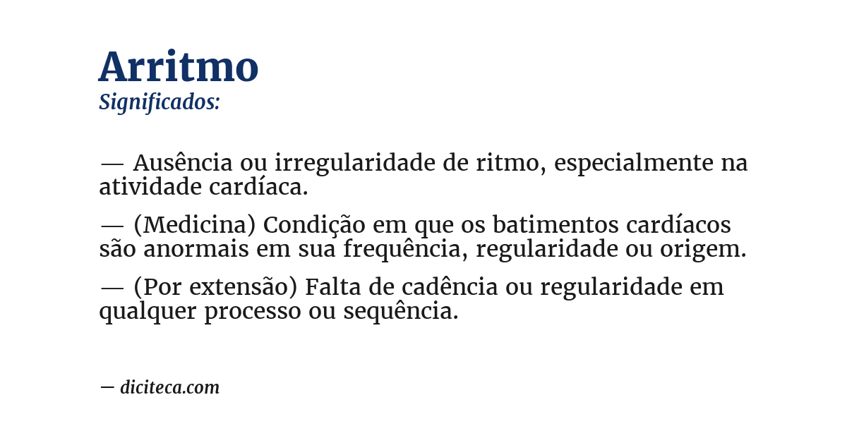 Significado de arritmo