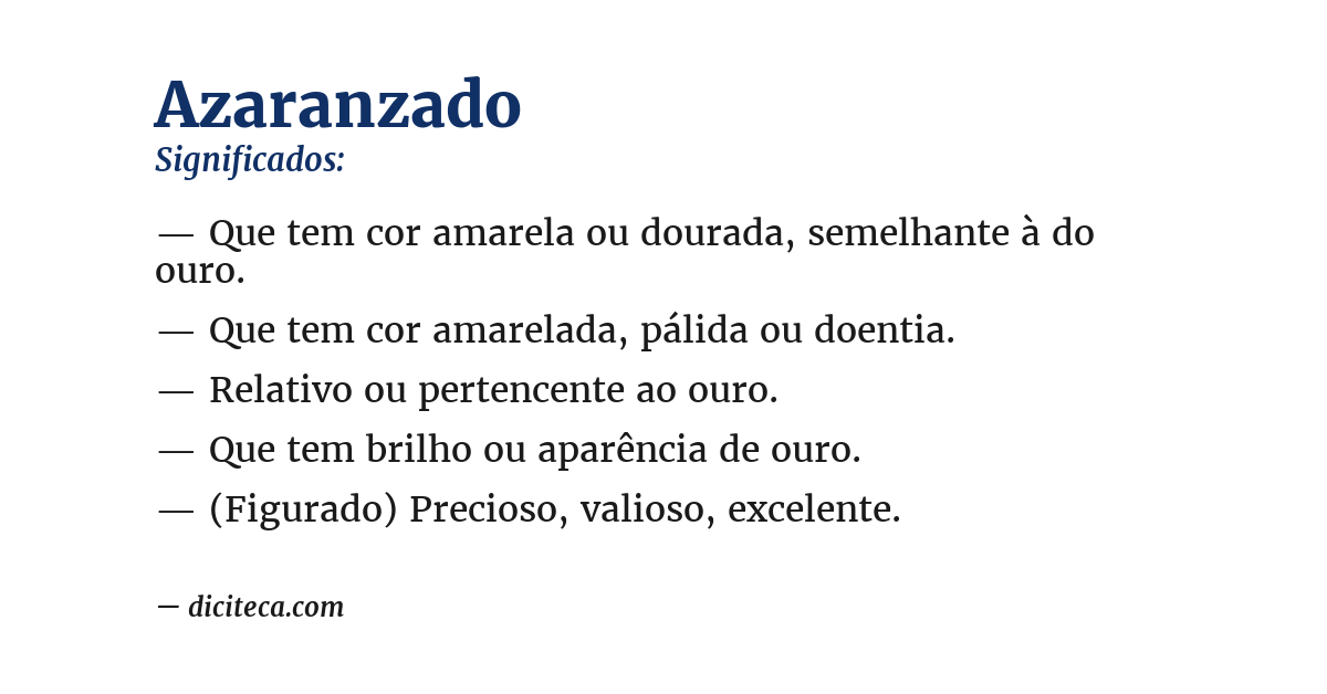 Significado de azaranzado
