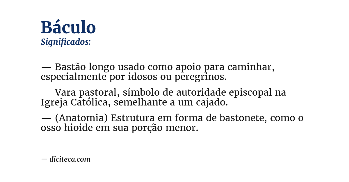 Significado de báculo