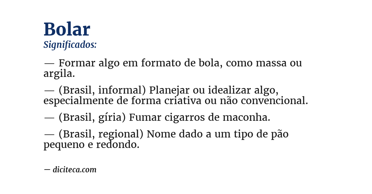 Significado de bolar