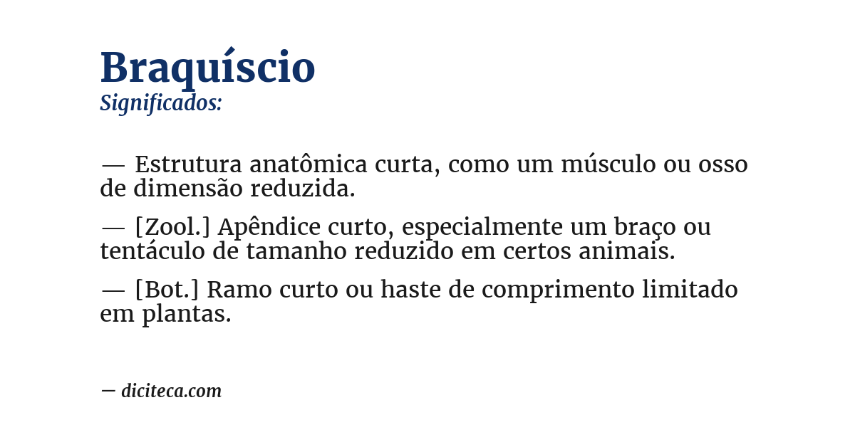 Significado de braquíscio