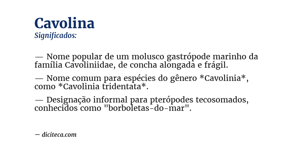 Significado de cavolina