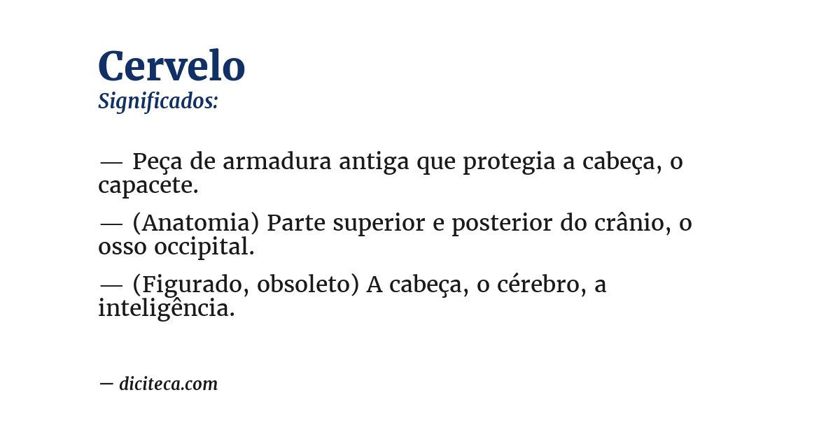 Significado de cervelo