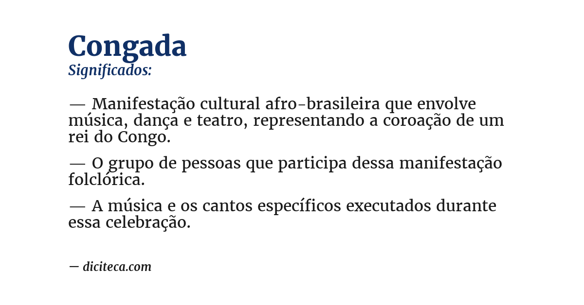 Significado de congada