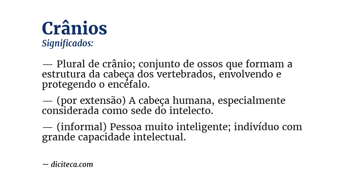 Significado de crânios